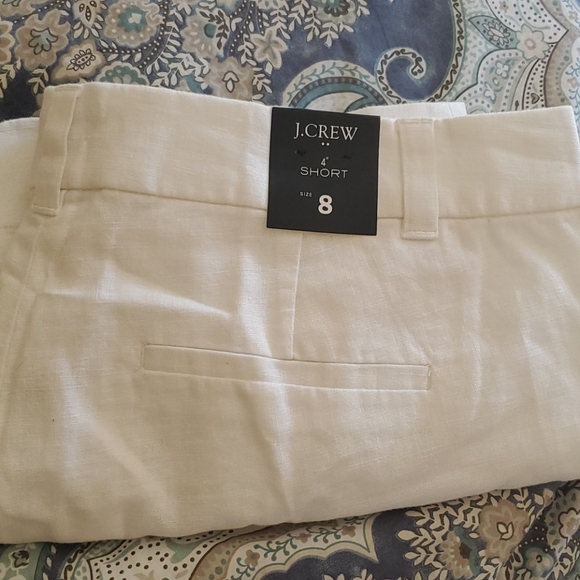 NWT J.Crew Factory Shorts (lilac and white) - Picture 2 of 3